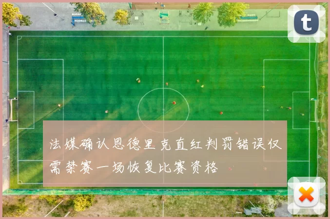 法媒确认恩德里克直红判罚错误仅需禁赛一场恢复比赛资格